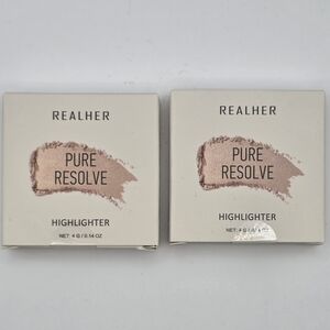 REALHER Pure Resolve Highlighter Set of 2 NEW Sealed NWT